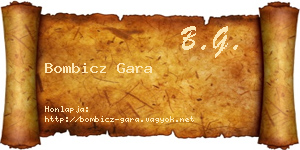 Bombicz Gara névjegykártya